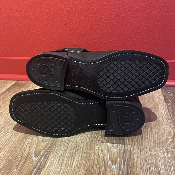 Black Leather Harness Boots - Picture 5 of 8